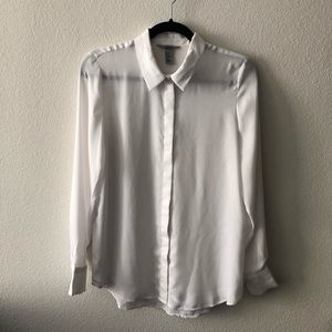 White button down blouse